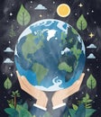 Vector illustration of Earth Day background.