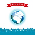 Vector illustration. Earth Day poster.