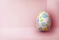 Vector illustration. Easter greeting card with colorful egg stan Royalty Free Stock Photo
