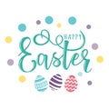 Vector illustration of Easter text