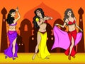 Vector illustration of eastern girl dancer