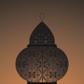 Vector illustration of eastern lanterns.Arab fanous or vintage fanoos, antique glowing lamp with candle or hanging muslim light fo