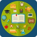 Vector illustration of education concept Royalty Free Stock Photo