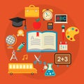 Vector illustration of education concept, trendy flat illustration Royalty Free Stock Photo