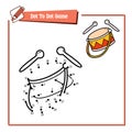 dot to dot puzzle with doodle drum