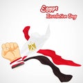 Vector illustration for Egypt Revolution Day.