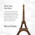 Eiffel Tower in Paris City on Grunge Background Royalty Free Stock Photo