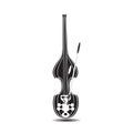 Vector illustration of electric double bass in flat style Royalty Free Stock Photo