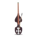 Vector illustration of electric double bass in flat style Royalty Free Stock Photo