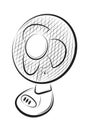 Electric Fan on a white background. Royalty Free Stock Photo