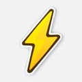 Vector illustration. Electric lightning bolt. Thunderbolt strike symbol. Lightning flash symbol