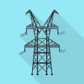 Vector illustration of electrical and station logo. Graphic of electrical and pillar stock symbol for web. Royalty Free Stock Photo