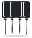 Vector illustration of electronic component ceramic capacitor with leads Royalty Free Stock Photo