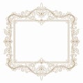Elegant ornate gold vintage baroque frame invitation certificate design Royalty Free Stock Photo