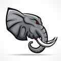 Vector elephant head mascot concept