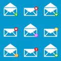 Vector illustration Email mailbox icons set