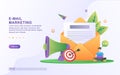 Vector illustration of email marketing & message concept with
