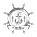 Vector illustration emblem anchor