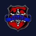 Vector illustration of the emblem police