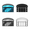 Vector design of emporium and shop symbol. Collection of emporium and window stock symbol for web.