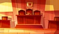 Courthouse or court room vector illustration