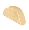 Vector illustration of empty tortilla for tacos