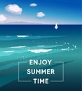 Vector illustration Enjoy Summer Time.