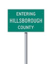 Entering Hillsborough County road sign