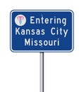 Entering Kansas City Missouri road sign