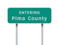 Entering Pima County road sign