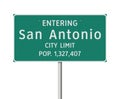 Entering San Antonio City Limit road sign