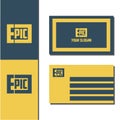 Vector illustration epic logo with business card design