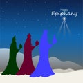 Vector illustration of Epiphany, a Christian festival. Jesus Christ soon after he was born Royalty Free Stock Photo