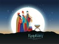 Vector illustration of Epiphany, a Christian festival