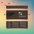 Vector illustration (eps 10) of Blurred web design template