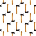 Seamless pattern with axes. Vector illustration Royalty Free Stock Photo