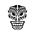 Warrior Tribal Mask. Good for prints, tattoos, and t-shirts. Isolated. Vector illustration.