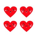 Funny four hearts with funny rajitsami.