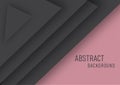 Vector illustration eps10, geometric triangle abstract background in gray and pink tones.Design for cards, brochures, banners Royalty Free Stock Photo