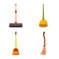 Vector illustration of equipment and housework logo. Set of equipment and clean vector icon for stock.