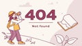 404 error page design, not found message vector design Generative AI