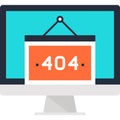 error page flat web icon concept