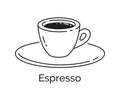 Vector illustration of Espresso coffee cup Royalty Free Stock Photo