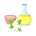 Vector illustration of essential oil of jasmine