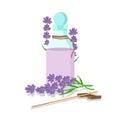 Vector illustration of essential oil of lavender