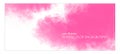 Watercolor template banner. Pink paint splash. Delicate and subtle sun rays.