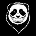 Vector illustration of a evil panda head