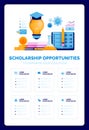 Vector illustration of exploring scholarship opportunities to empowering education. Education ideas and inspiration to fuel