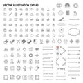 Of vector illustration extras featuring a variety of small simple Royalty Free Stock Photo
