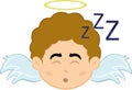 head child angel sleeping Royalty Free Stock Photo